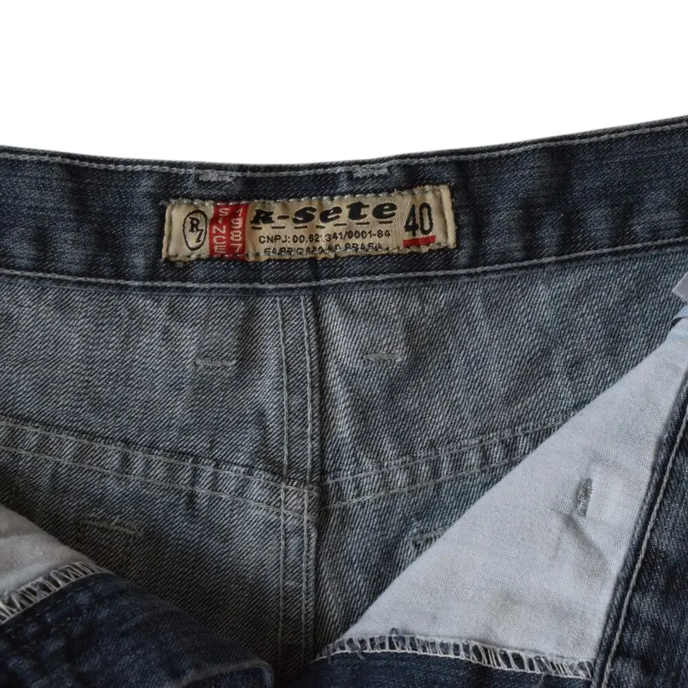Vintage Y2K Dark Wash Men's Denim Shorts Size Medium